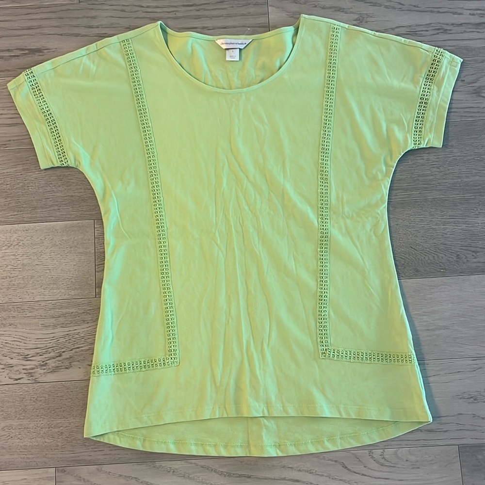 Christopher & Banks Green Business Casual Shirt Size Small